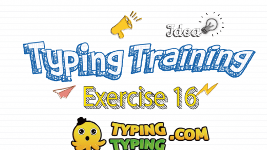 Typing Training: Exercise 16