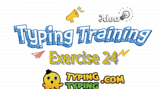 Typing Training: Exercise 24